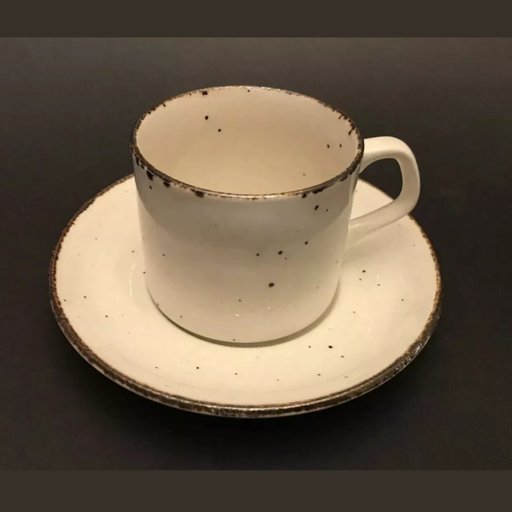 J&G Meakin Lifestyle Brown Speckled Cup& Saucer